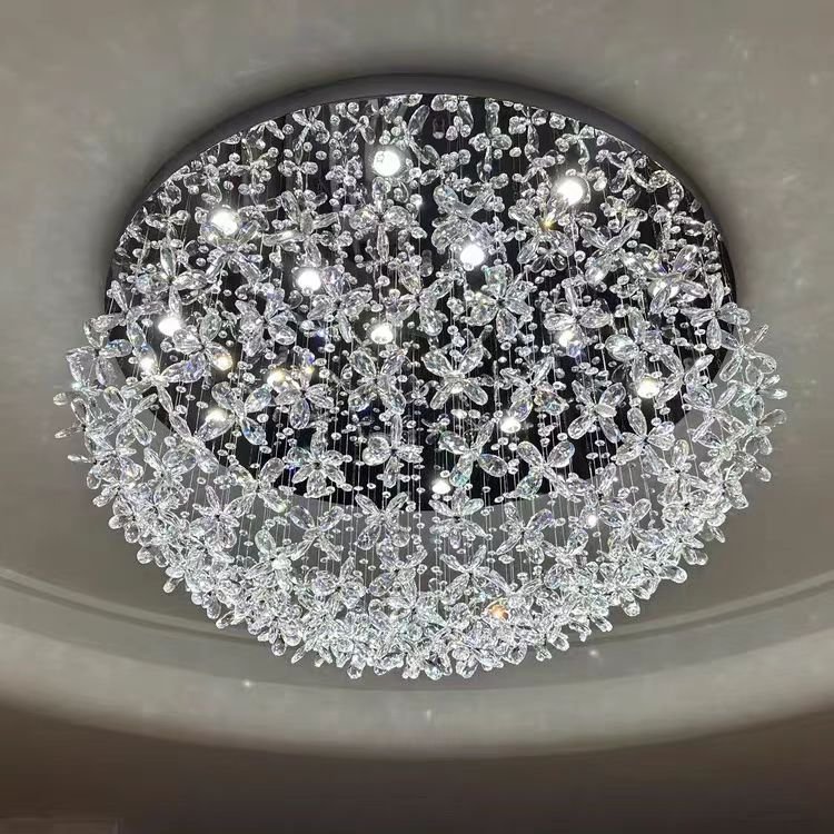 French Crystal Candle Chandelier for Dining Room