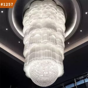 chandelier light villa exhibition hall big crystal glass led chandelier lamp