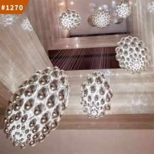 chandelier lights custom project hotel modern lobby large indoor chandeliers