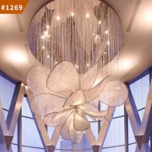 ceiling pendant light flower decorative indoor hotel luxury led chandelier