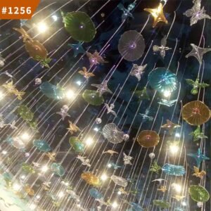 staircase lights chandelier stairway custom project glass led chandelier lamp