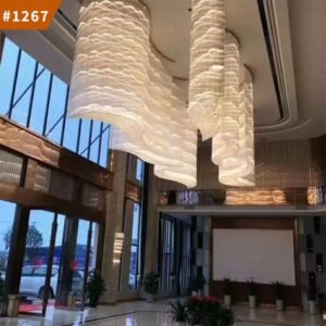 crystal pendant lights hotel show room modern luxury led chandelier light