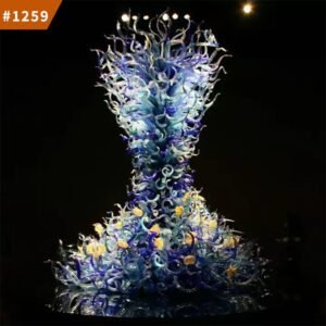 blown glass pendant light postmodern stairway clubhouse project chandelier light