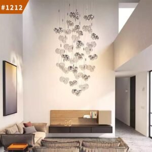 large pendant light decoration staircase hotel restaurant glass led chandelier
