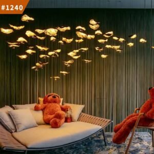 glass pendant light villa staircase custom project modern led chandelier light