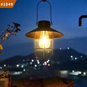 retro solar lanterns hanging lamp solar garden lights outdoor waterproof lights