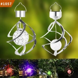 led solar light outdoor garden solar power lamp hanging wind bell lights