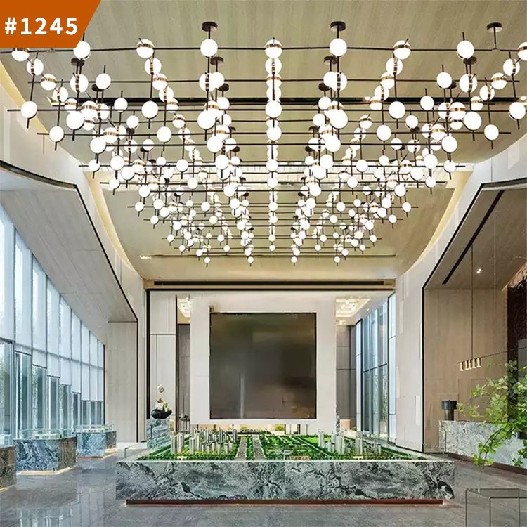 lighting pendant hotel lobby large project custom ball led pendant light