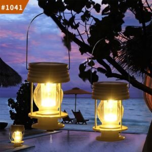 solar garden tree lights waterproof wall retro lamp solar powered outdoor