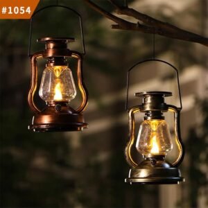 garden light solar kerosene outdoor led camping lantern solar vintage oil lamps