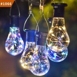 solar panel light garden waterproof bulb outdoor solar camping hanging light