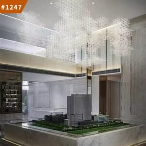 hotel lobby commercial center large luxury project led chandelier light