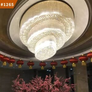 chandelier crystal lights commercial center custom project led chandelier light