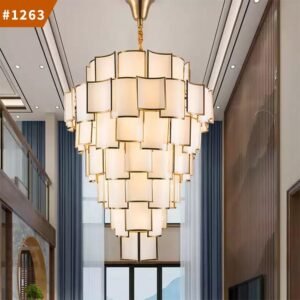 chandelier light hotel lobby villa big luxury glass crystal led chandelier lamp