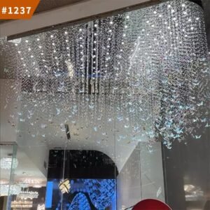 pendant light butterfly lamp long staircase glass luxury led chandelier light