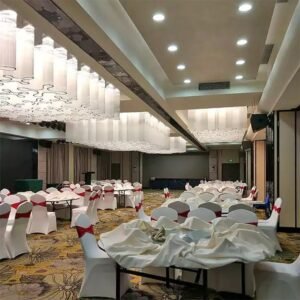 pandent light stairway villa restaurant big crystal glass led chandelier