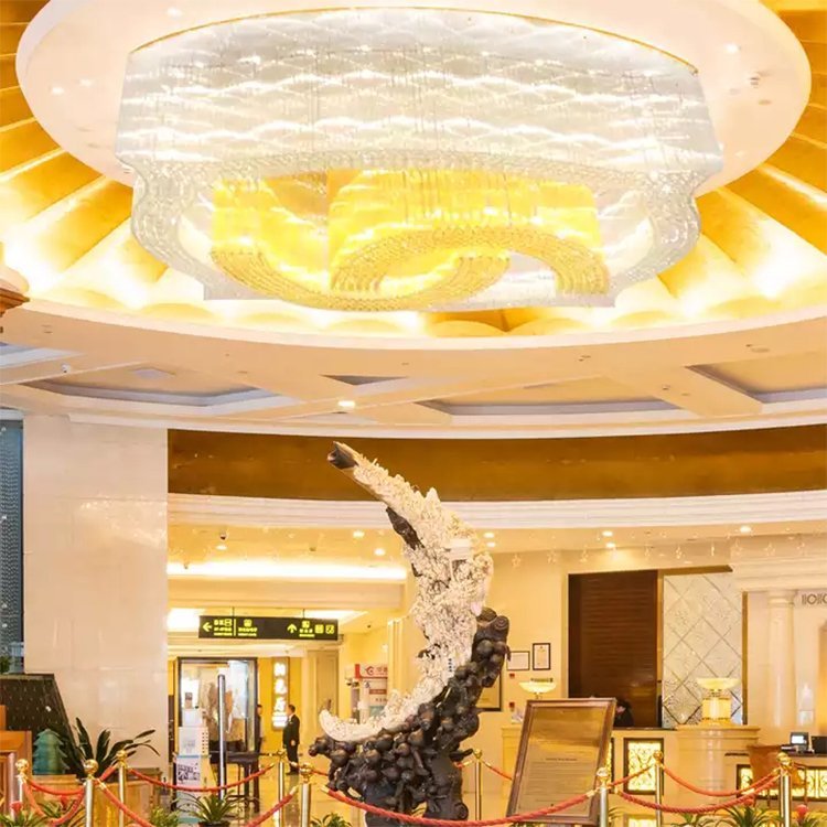 chandelier ceiling lights office show room luxury crystal led chandelier lamp - Image 2