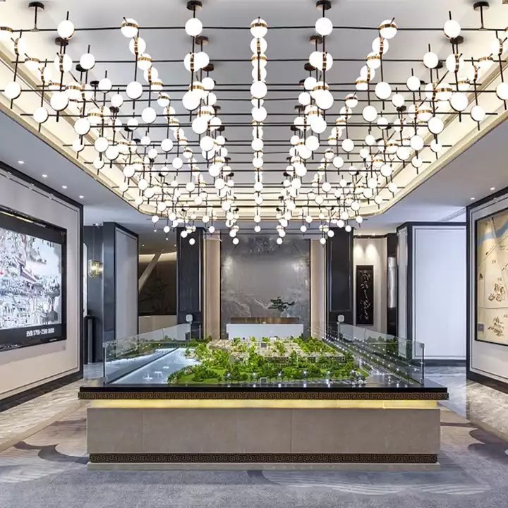 lighting pendant hotel lobby large project custom ball led pendant light - Image 3