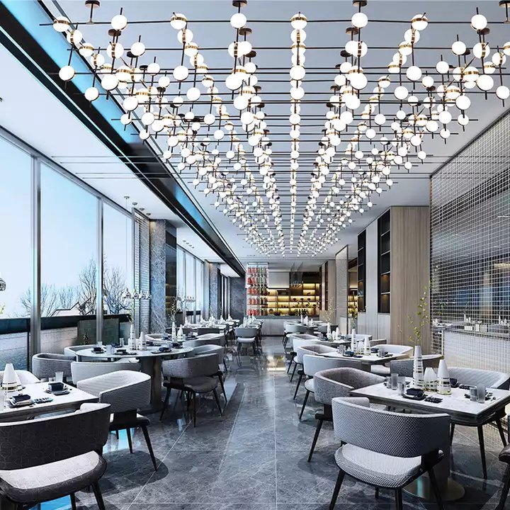 lighting pendant hotel lobby large project custom ball led pendant light - Image 5