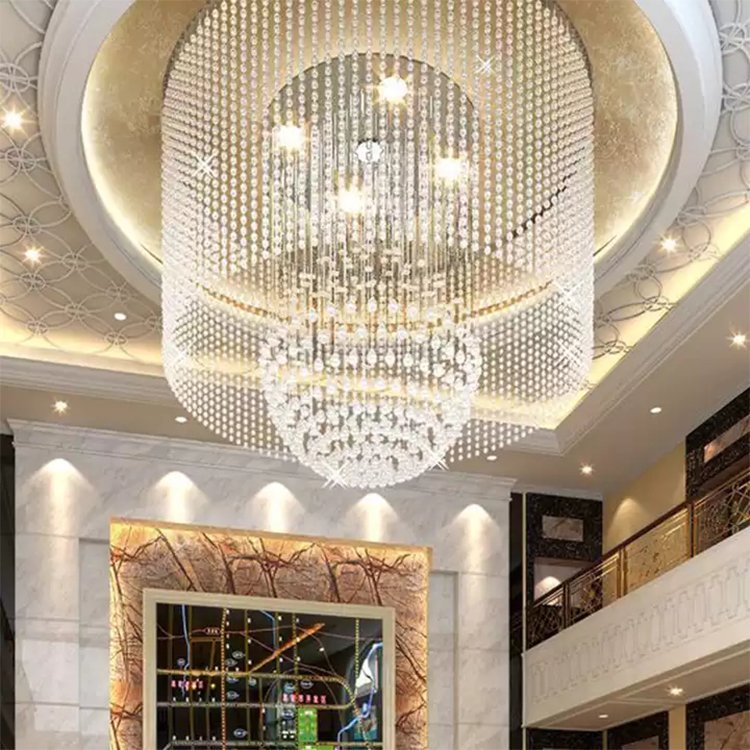 big chandelier lighting hotel custom project luxury glass led chandelier lamp - Image 4
