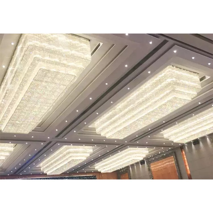 pendant lights villa custom project glass crystal led chandelier ceiling lamp - Image 3