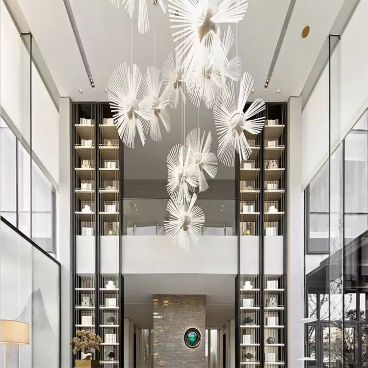 hanging light pendant lamp stairway villa wedding large chandelier lamp - Image 4