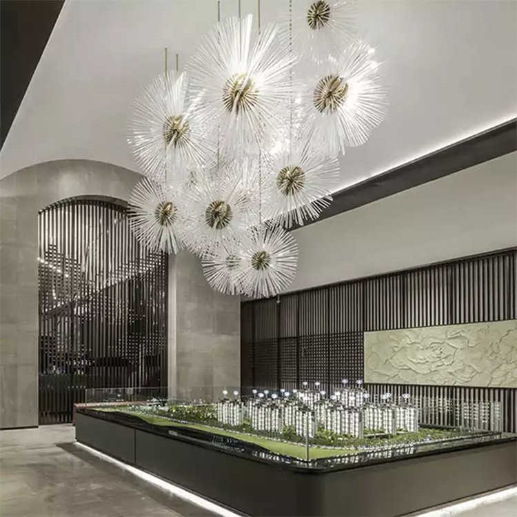 hanging light pendant lamp stairway villa wedding large chandelier lamp - Image 6