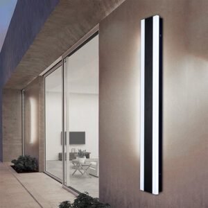 modern outdoor exterior linear strip wall lamp garden sconce long led wall light