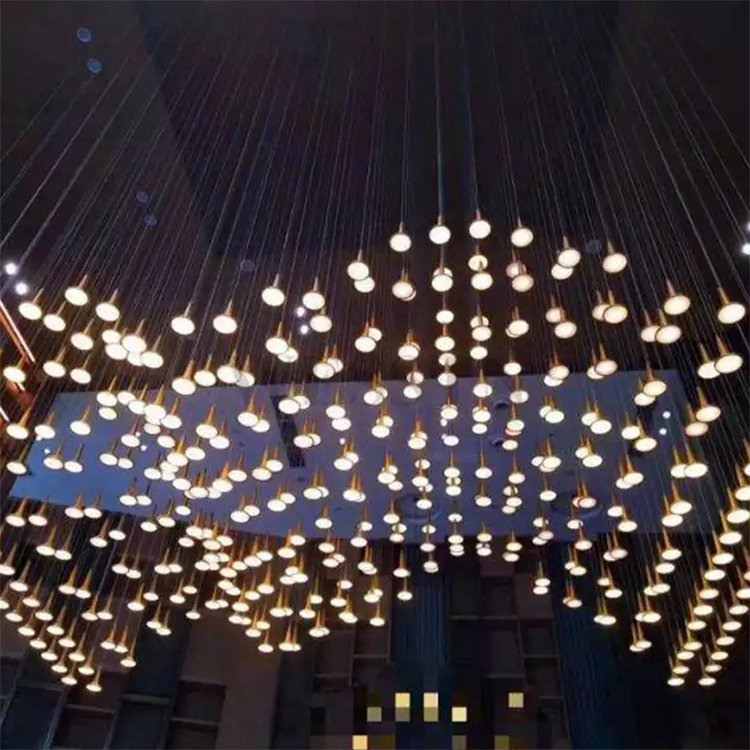 modern pendant light villa commercial center restaurant project led chandelier - Image 4