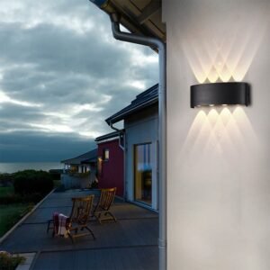 led wall lamp waterproof up and down modern outdoor wall light corridor lighting