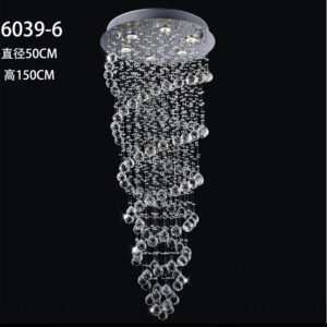 Crystal Round Ceiling Light for Living Room & Dining Room & Staircase