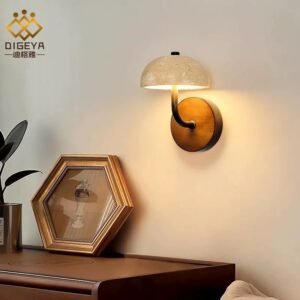 Cream Stone Designer Wall Sconce for Living Room & Bedroom