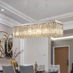 Modern Minimalist Crystal Square Table Lamp for Living Room & Dining Room & Corridor