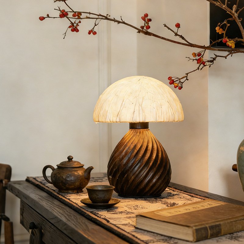 Wabi-Sabi Table Lamp for Bedroom & Study - Image 2