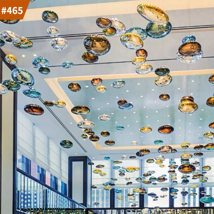 wedding lights restaurant decoration egg shape blown glass chandelier modern