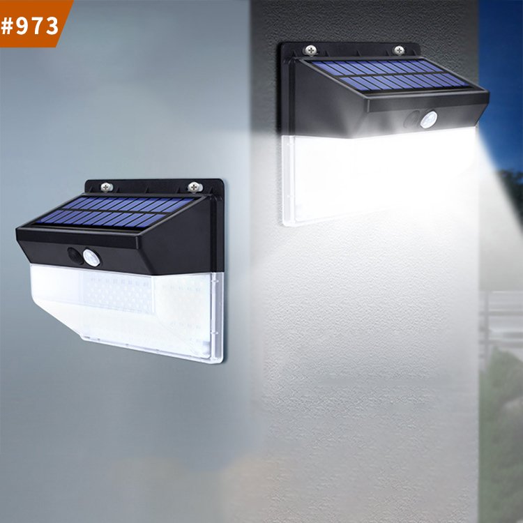 solar light outdoor waterproof solar panel sensor light garden wall lighting