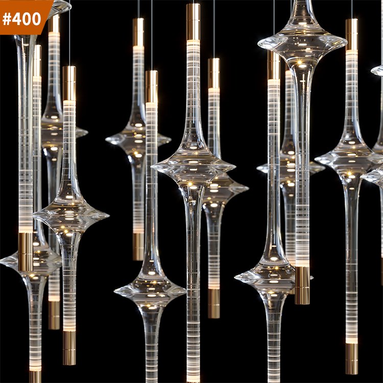 indoor decoration hotel lobby custom project led modern chandelier