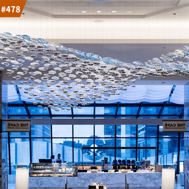 custom luxury shopping mall large murano chandelier glass ball pendant lamp
