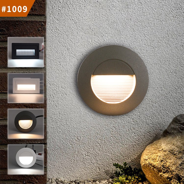 led stair light step outdoor indoor waterproof recessed wall lamp garden light