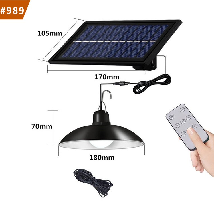 solar pendant light outdoor indoor led lamp with line solar garden light