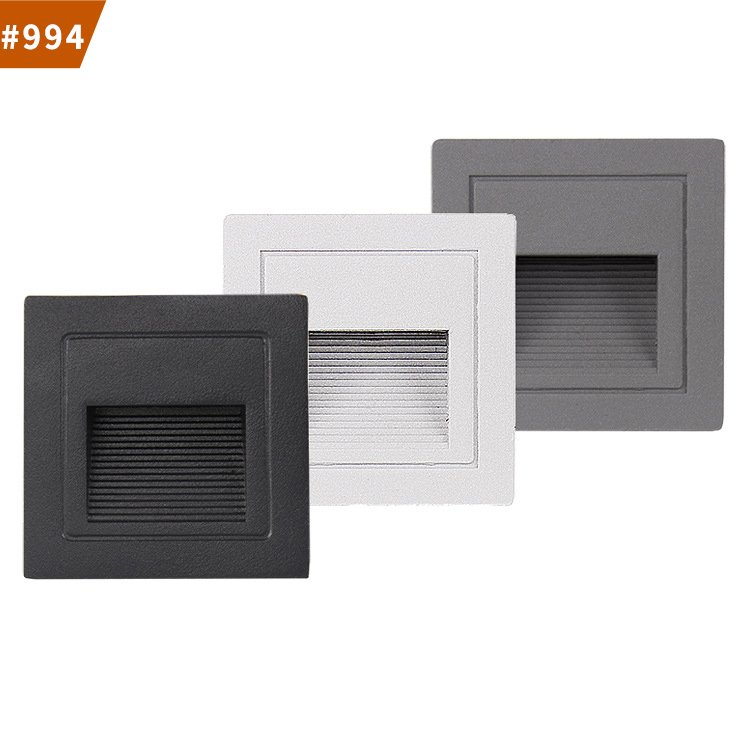 led step light wall embedded stair sensor pathway security step corner light