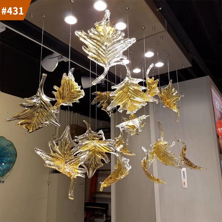 commercial restaurant decoration maple chandeliers pendant lights decoration