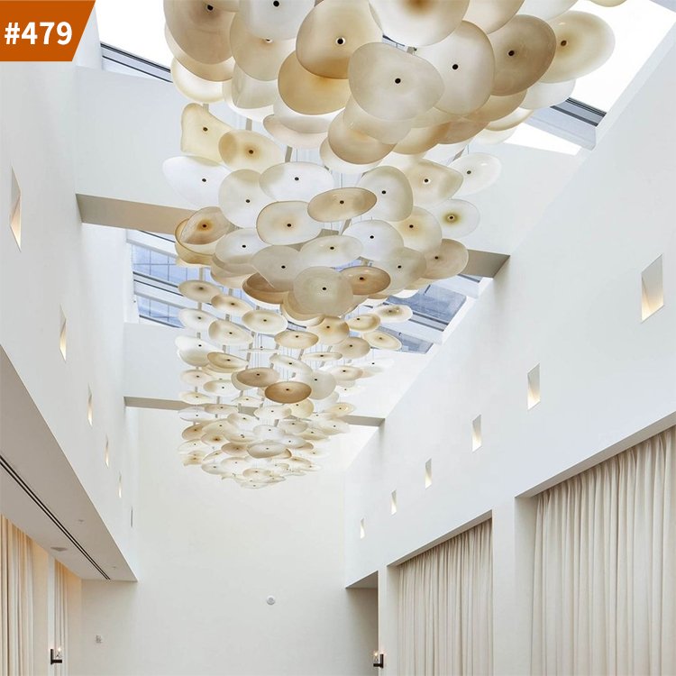 hotel restaurant decorative hanging lamps modern blown glass chandelier light