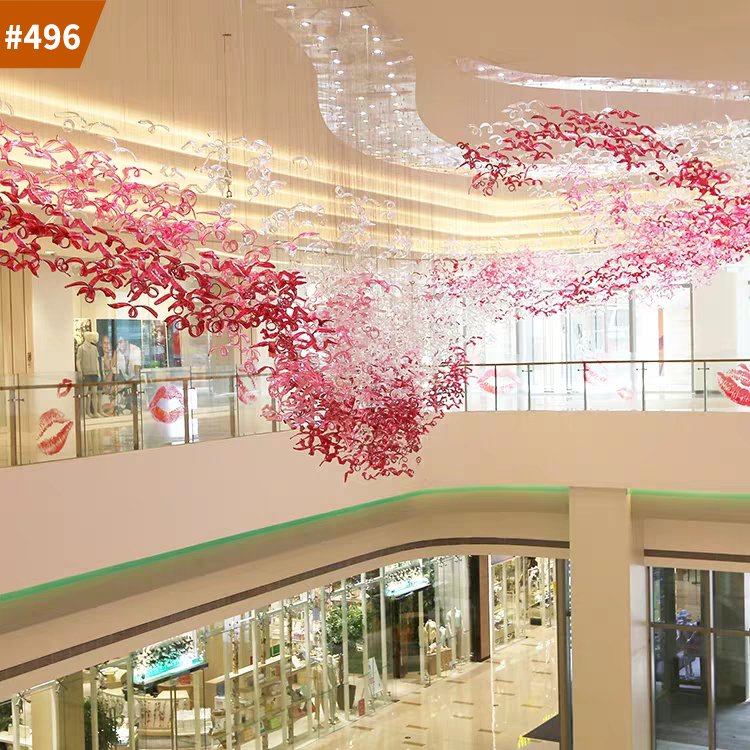 custom chandelier wedding decor home lighting pink glass chandelier for foyer