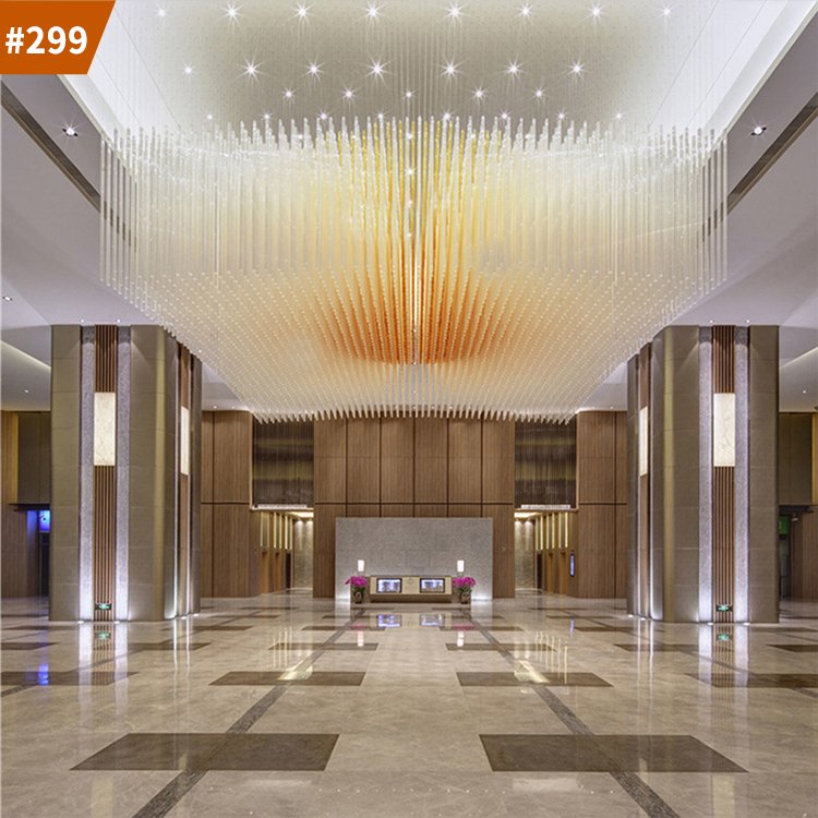 rectangle large luxury ceiling light gold hote ktv bar chandelier