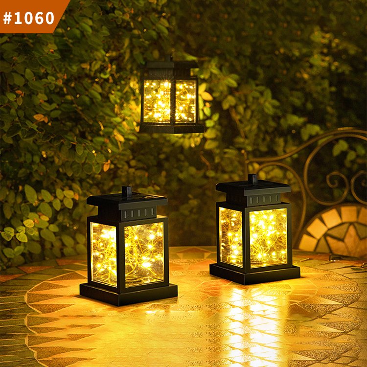 candle lantern courtyard light outdoor garden solar light hanging solar lamp