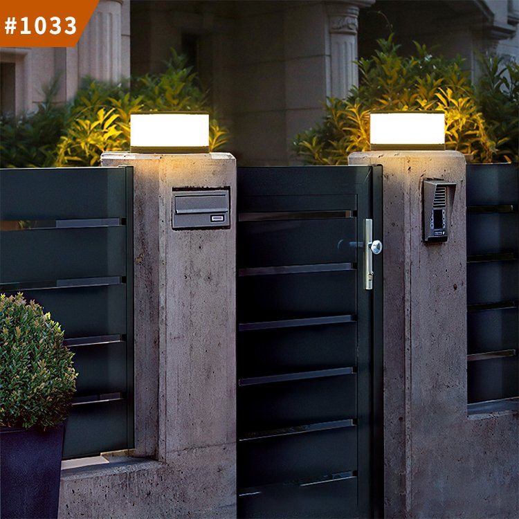 solar light outdoors garden lawn lamp waterproof led landscape park pillar light