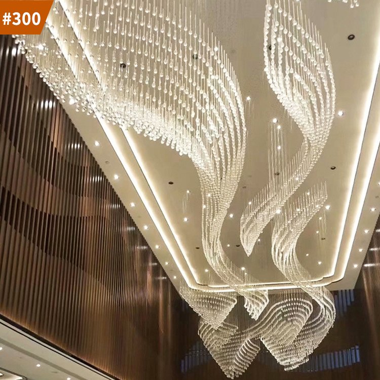ktv decoration lobby luxury k9 crystal large big hotel project chandelier lamp