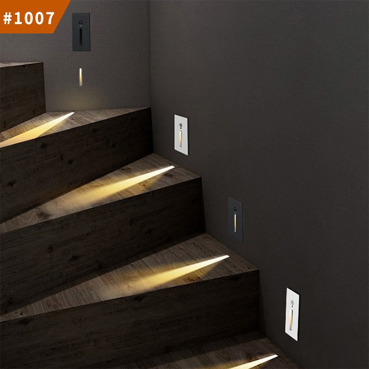 outdoor led indoor corner wall lights stair step stairway hallway staircase lamp