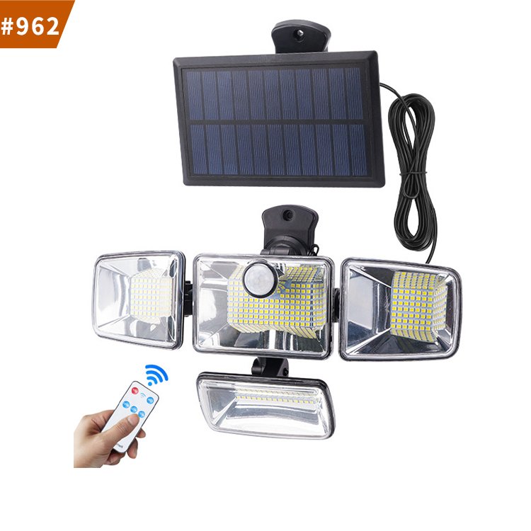 split solar wall light led sensor emergency remote control solar light garden